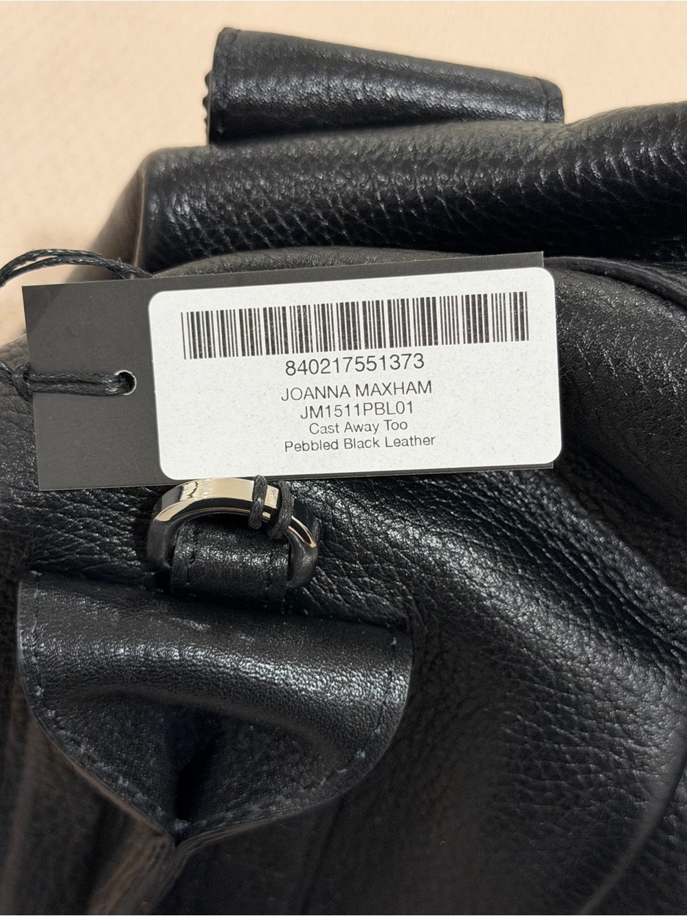 Joanna Maxham Pebbled Black Leather Bag
